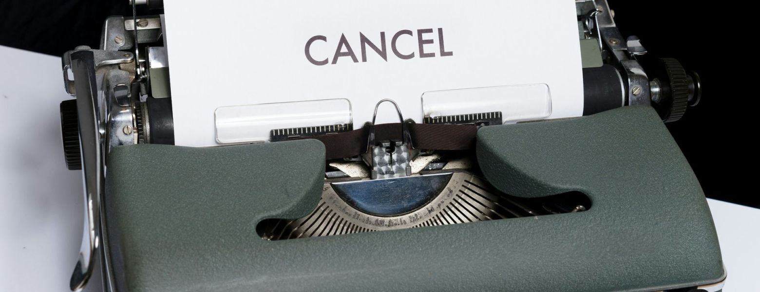 typewriter, cancel
