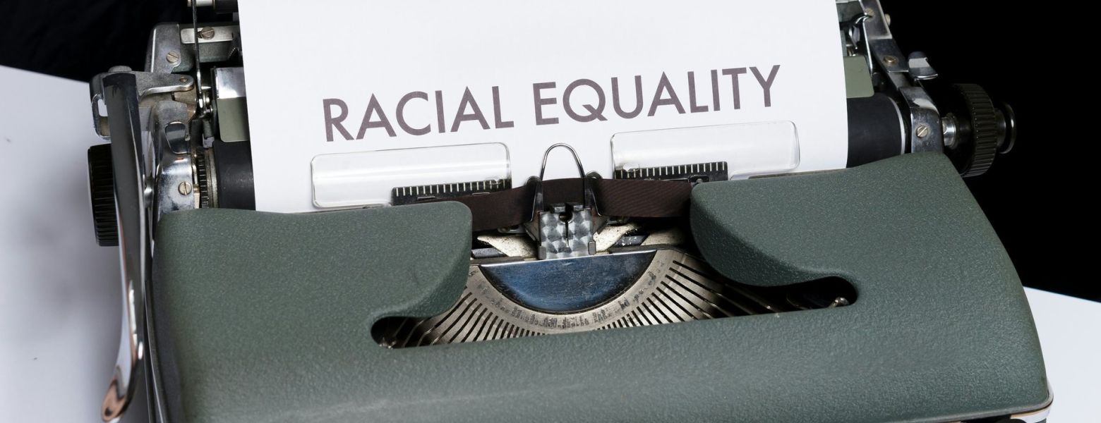 racial equality, printed, typewriter