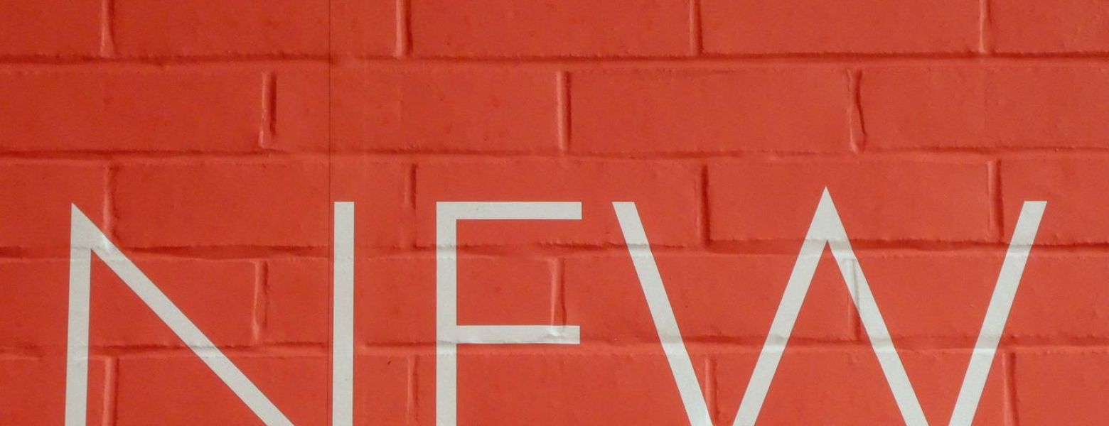 new painted on red brick wall