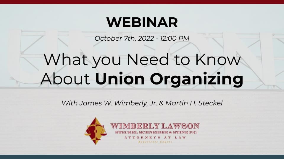 union organizing promo webinar