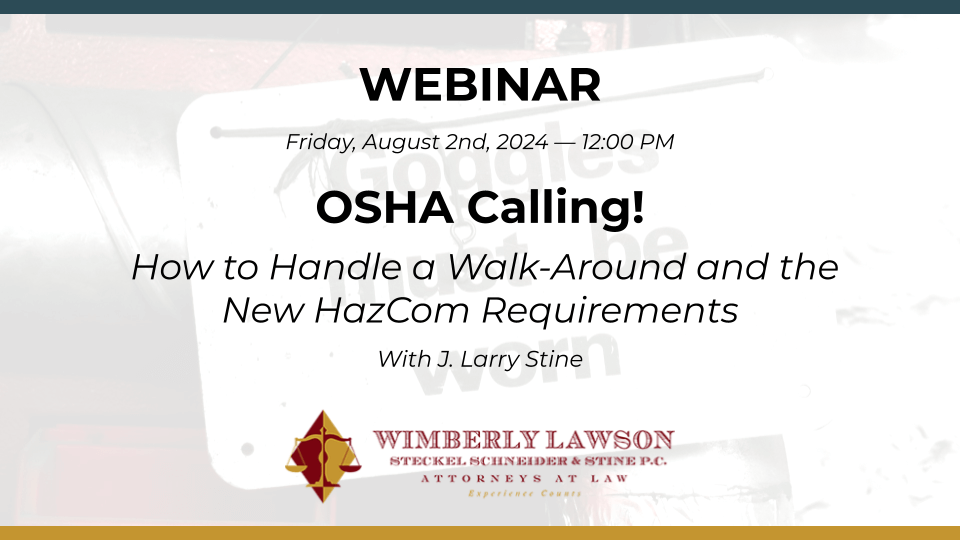 osha calling webinar promo graphic