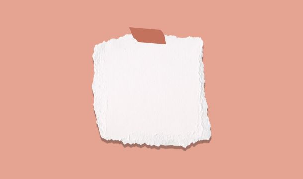 memo note, blank