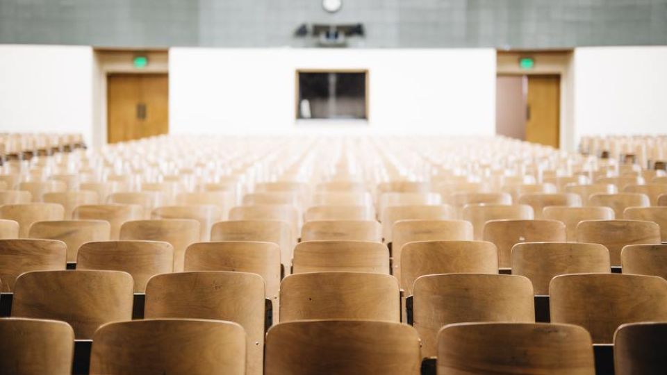 empty seats in an auditorium