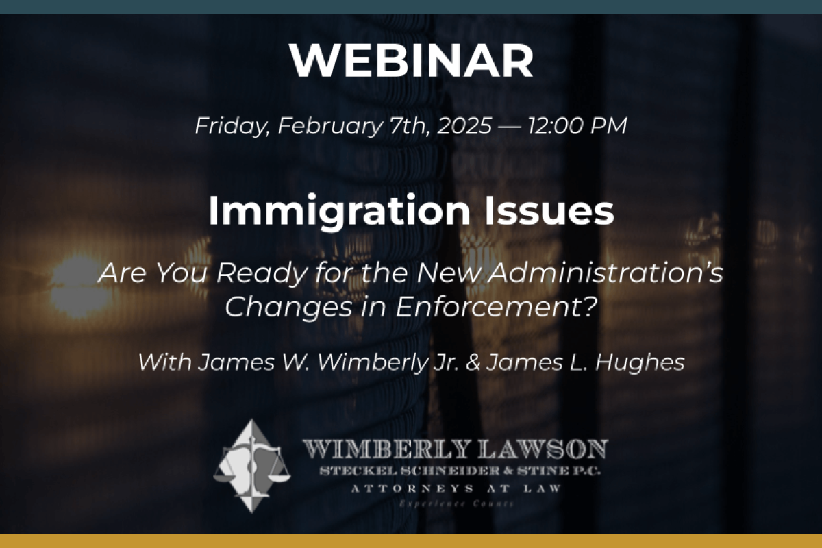 Immigration Issues webinar promo
