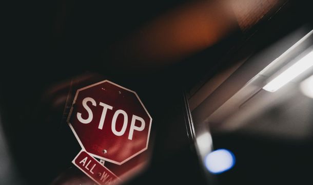 stop sign, creative framing