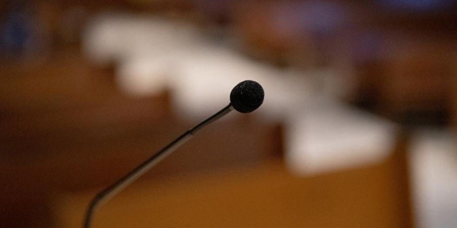 podium with a microphone