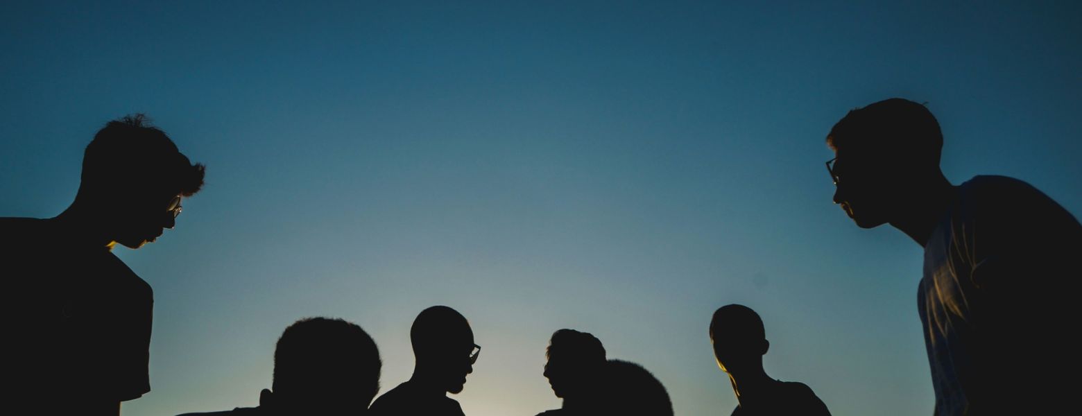 group of people, outdoors, night