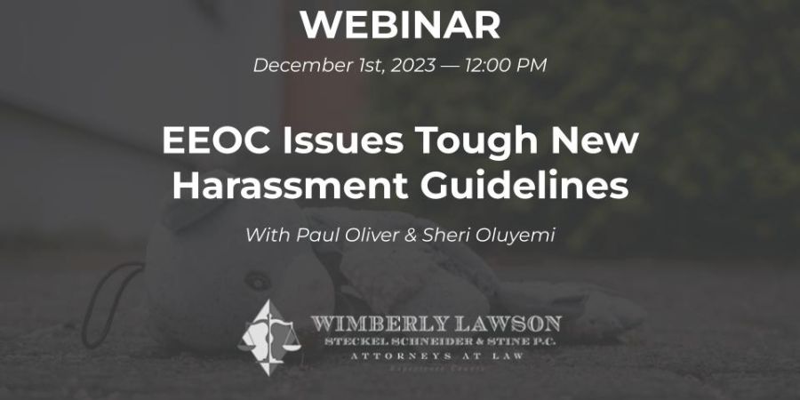 eeoc issues tough new harassment guidelines