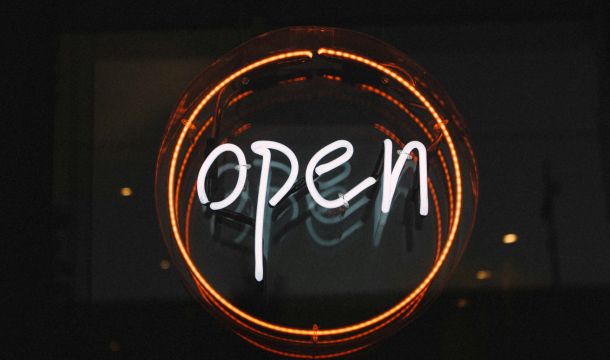 open sign