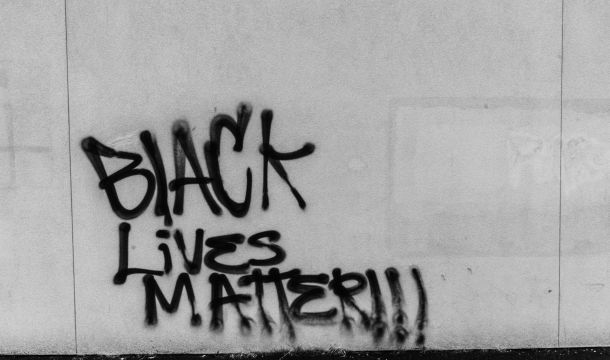 black lives matter painted on a wall
