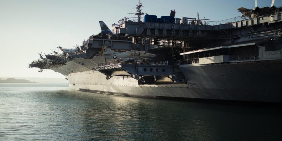 aircraft carrier at sea