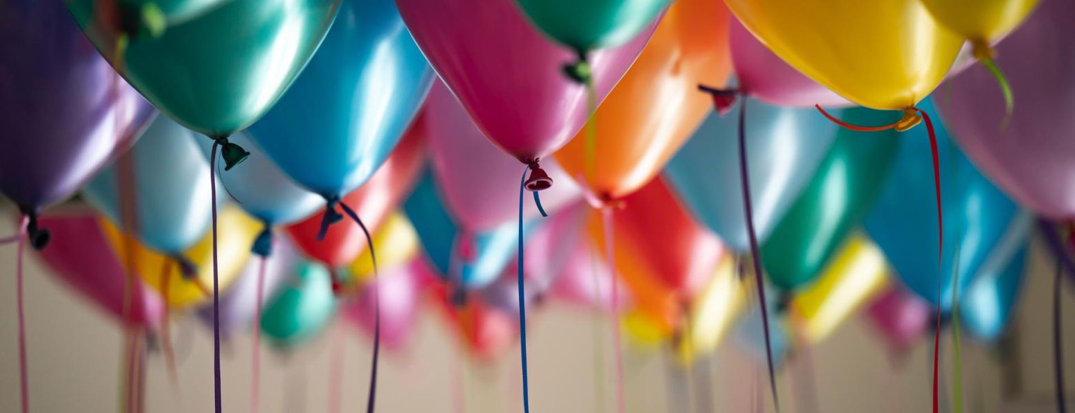 birthday balloons indoors