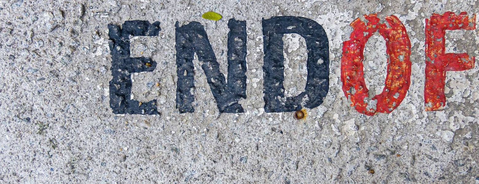 end of words on concrete