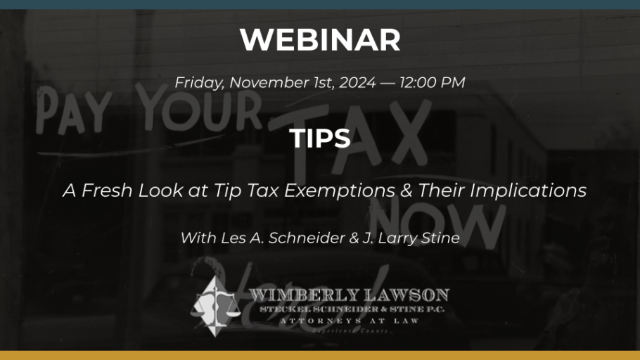 TIPS: A Fresh Look at Tip Tax Exemptions & Their Implications