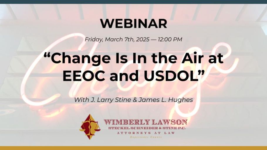 Change Is In the Air at EEOC and USDOL