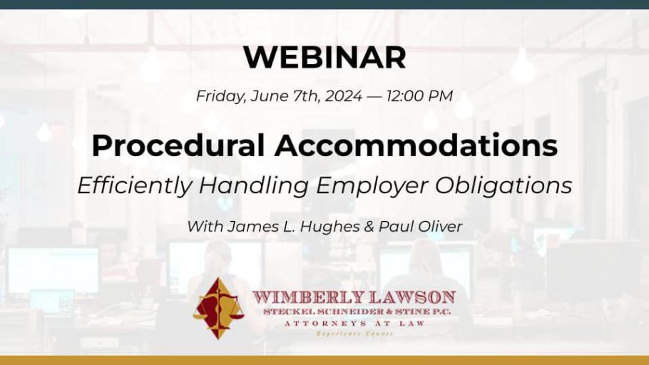 Procedural Accommodations: Efficiently Handling Employer Obligations