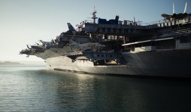 aircraft carrier at sea