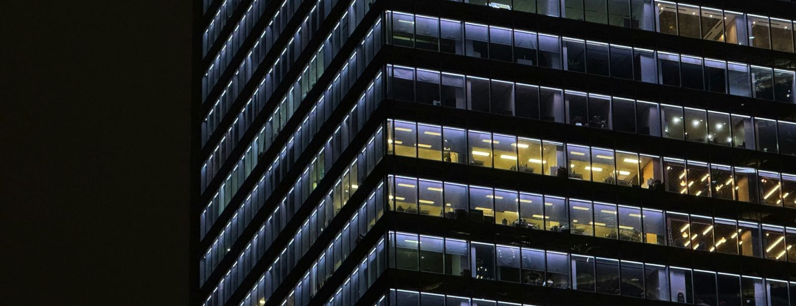 skyscraper at night