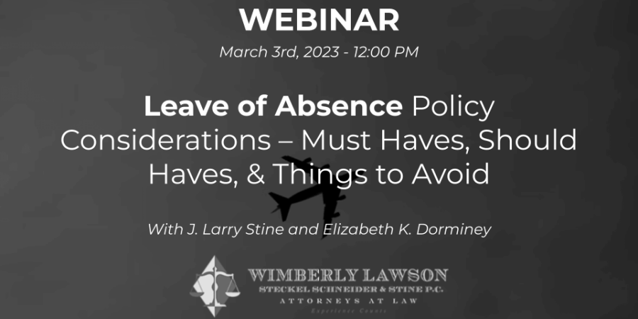 event promo graphic, leave of absence policy