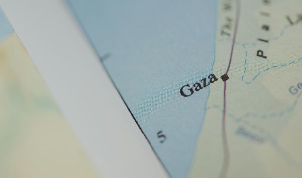 gaza on a map