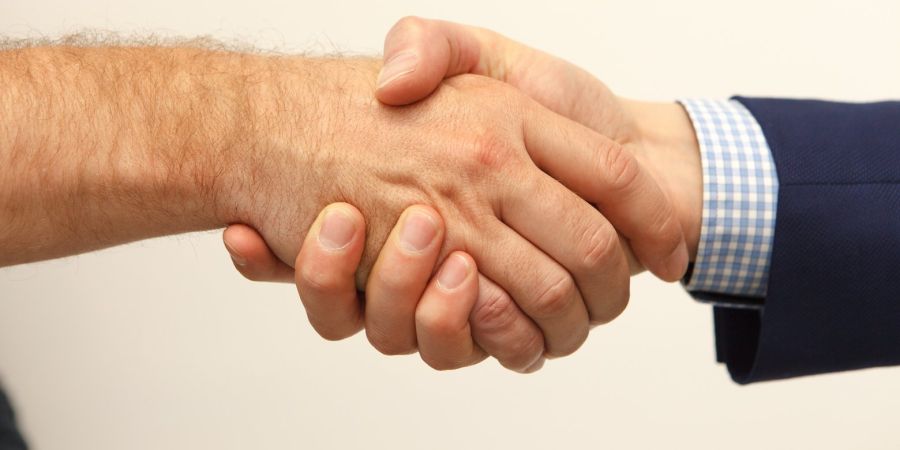 handshake, indoors