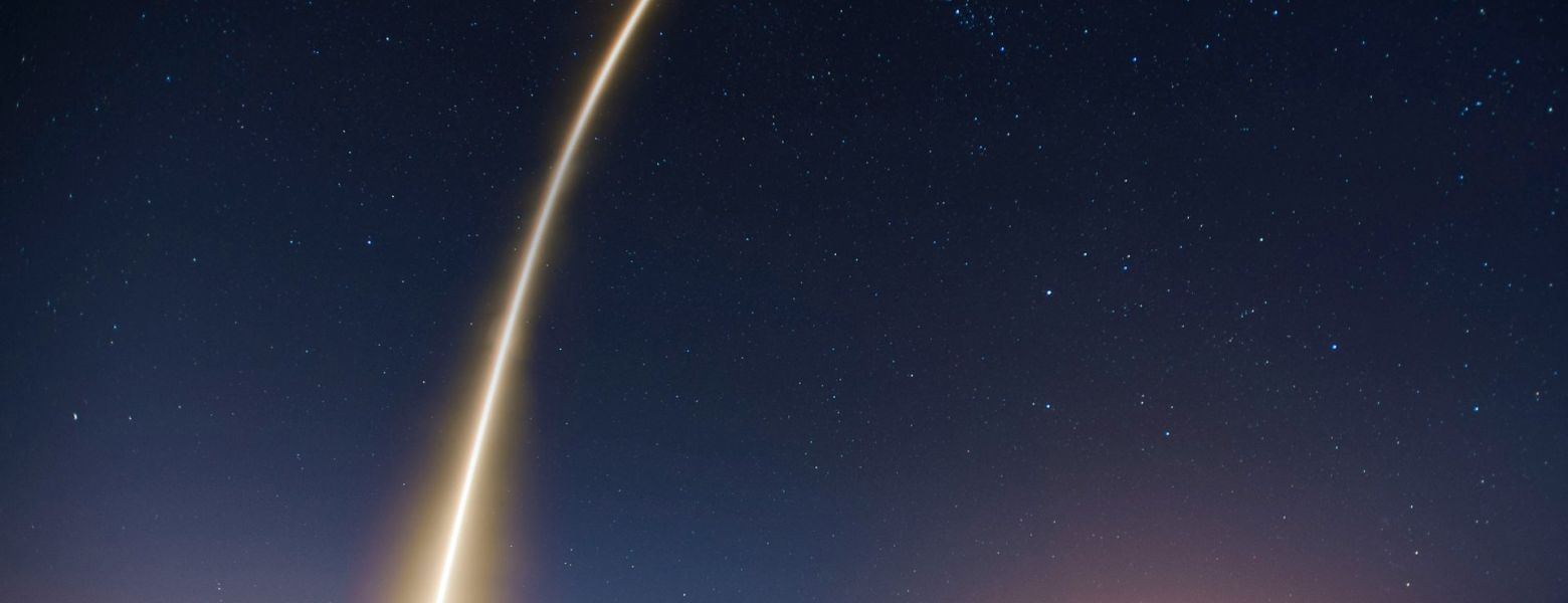 rocket launch, sky, night