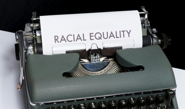 racial equality, printed, typewriter