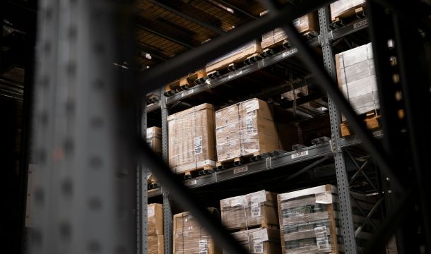 warehouse shelves