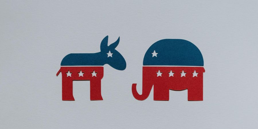 donkey and elephant political icons