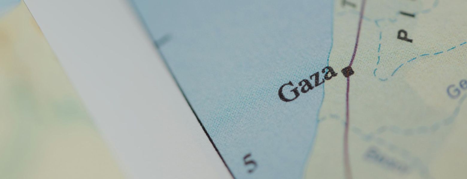 gaza on a map