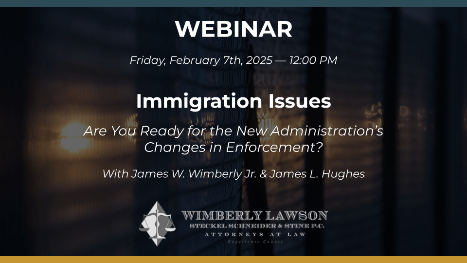 Immigration Issues webinar promo